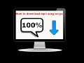 How To Download Mp3 SONG In Pc For Free Computer Ya Laptop Mi Mp3 Song Download Kasie Kare Free
