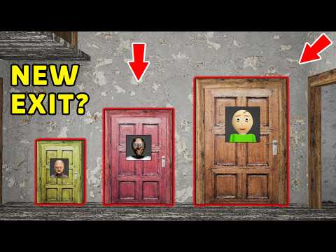 Playing as Granny and Baldi vs 3 New Doors vs Secret Rooms - Gameplay Animation (p.15)