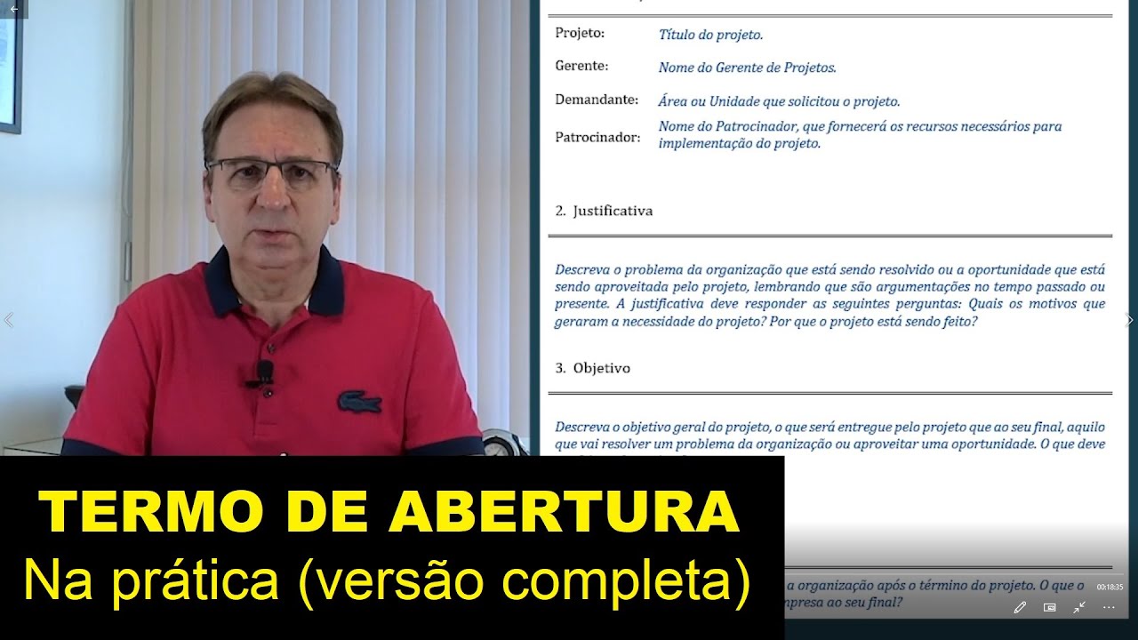 Como fazer o TERMO DE ABERTURA DO PROJETO na prática (versão completa)