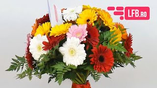 Video Buchet multicolor de gerbera