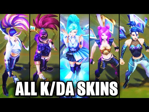 All K/DA Skins Spotlight - BADDEST KDA ALL OUT & KDA PopStars (League of Legends)