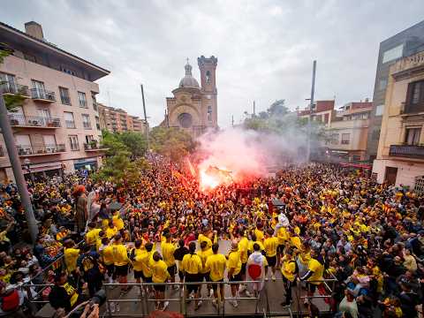 Celebració de l'ascens de la UE Sant Andreu a Primera RFEF