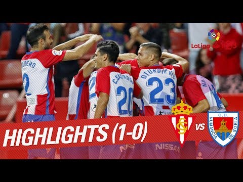 Highlights Real Sporting vs CD Numancia (1-1)