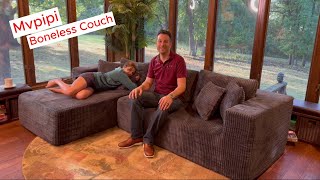 Mvpipi L Shaped Boneless Couch Modular Corduroy Sectional#Se