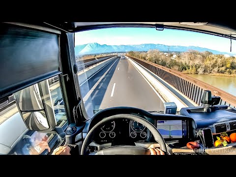 POV truck Driving MAN TGX 470   Tortosa Cataluña Spain  🇪🇸to AP7 on a twisty roads, 4K cockpit view