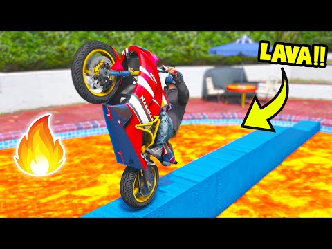 Don't fall in the pool of HOT LAVA!! (GTA 5 Mods)