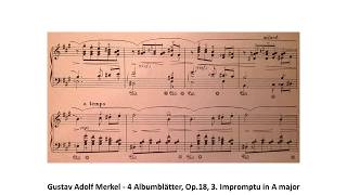 Download lagu Gustav Adolf Merkel - 4 Albumblätter, Op.18, 3. Impromptu in A major mp3 Download lagu Gustav Adolf Merkel - 4 Albumblätter, Op.18, 3. Impromptu in A major mp3