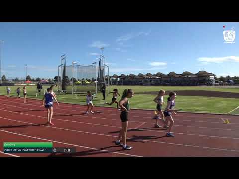 Girls U11 4x100m Timed Final 1: 2021 Commonwealth Bank State Relays Championships // LAVicTV