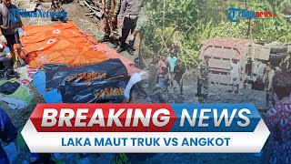 BREAKING NEWS: Kecelakaan Maut Truk Tronton vs Angkot di Purworejo, 11 Orang Tewas