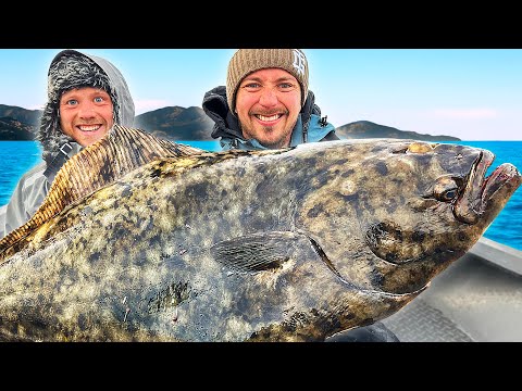Giant Halibut - Can We Taste The Different To Other Fish? Catch & cook