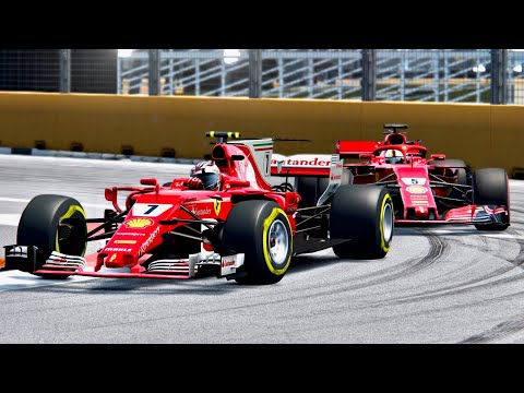 Ferrari F1 2018 vs Ferrari F1 2017 - Singapore