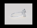 Platinum Pear-Shape with Half-moon Diamonds 3-stone Ring
