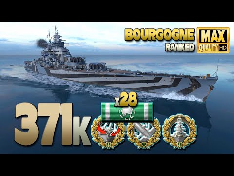 Battleship Bourgogne: Huge Ranked carry - World of Warships