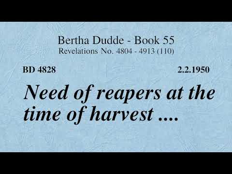 BD 4828 - NEED OF REAPERS AT THE TIME OF HARVEST ....