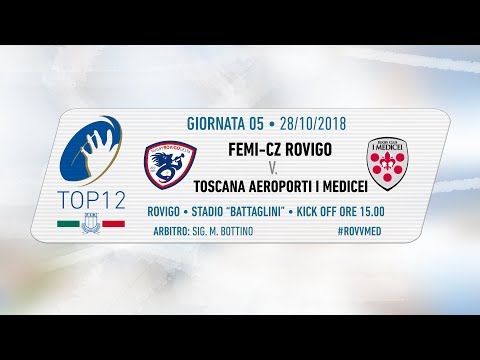 TOP12 2018/19, Giornata 5 - Femi-CZ Rovigo v Toscana Aeroporti I Medicei