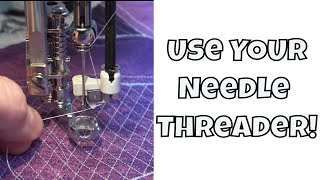 How To Use A Needle Threader On The Janome 1600 Sewing Machine