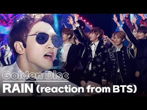 BTS's reaction to K-pop LEGEND "RAIN" performance💜 at Golden Disc 2017