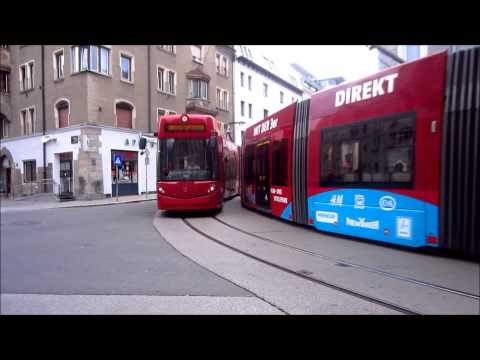 Innsbruck - Scharfe Ecken und Absperrgitter - IVB Straßenbahnlinie 3 [Full-HD]
