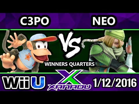 S@X 132 - TA | C3PO (Diddy Kong) Vs. Neo (Sheik) SSB4 Winners Quarters - Smash Wii U - Smash 4