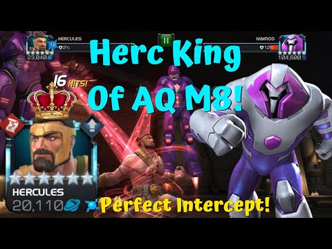 Hercules The King Of AQ Map 8! Intercepts! Immortality! Top 15 Prestige!-Marvel Contest of Champions