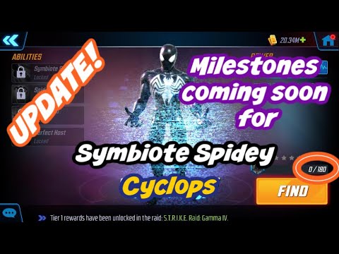 Update!  The likely differences between Cyclops and Symbiote Spider-Man milestones.