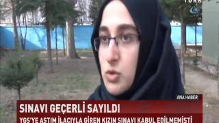 YGS SINAVI İPTAL EDİLEN KIZIN SINAVI GEÇERLİ SAYILDI