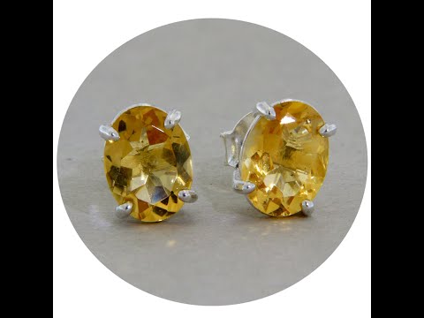 Cercei Argint 925 Citrin Natural - Stralucire si Caldura