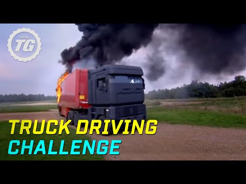 Truck Driving Challenge Part 1: Rig Stig & Power Slide | Top Gear | BBC