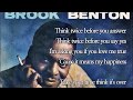 Think Twice / Brook Benton  (with Lyrics)