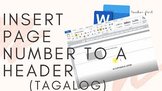 HOW TO INSERT PAGE NUMBER TO A HEADER - Part 3 | (for Research Paper, Thesis, etc.)