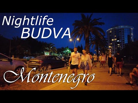 Budva in the evening, Montenegro, 🌡T+29C° - Virtual Walking Tour - Travel Guide - 4k