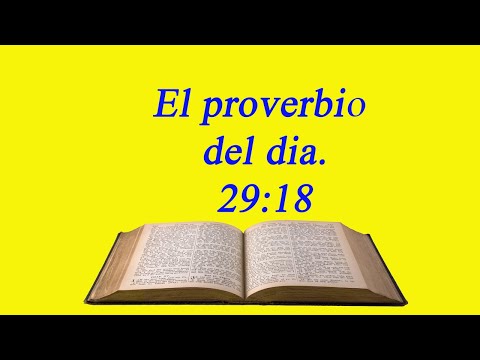 la palabra de Dios trae cambio. el proverbio del día  29 18
