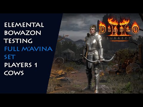 Elemental Bowazon Series: Full M'avina Set (Cold), P1 Cows - Diablo 2 Resurrected