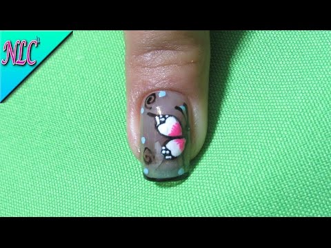 Decoracion de uñas mariposa sobre ahumado – smoked nail art – como pintar Mariposas – NLC