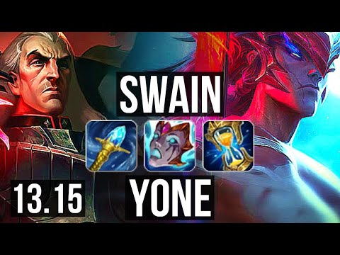 SWAIN vs YONE (MID) | Rank 3 Swain, 8/1/8, 500+ games | EUW Challenger | 13.15