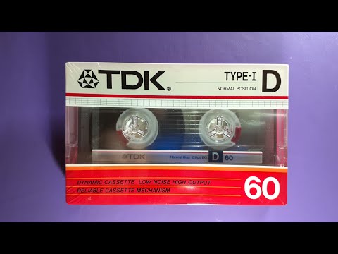TDK D cassette from 1985 unwrapping