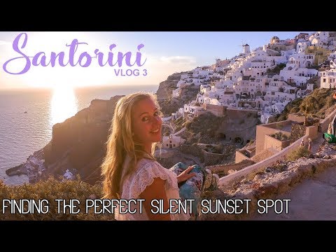 The PERFECT SUNSET SPOT in OIA, SANTORINI – Vlog 3