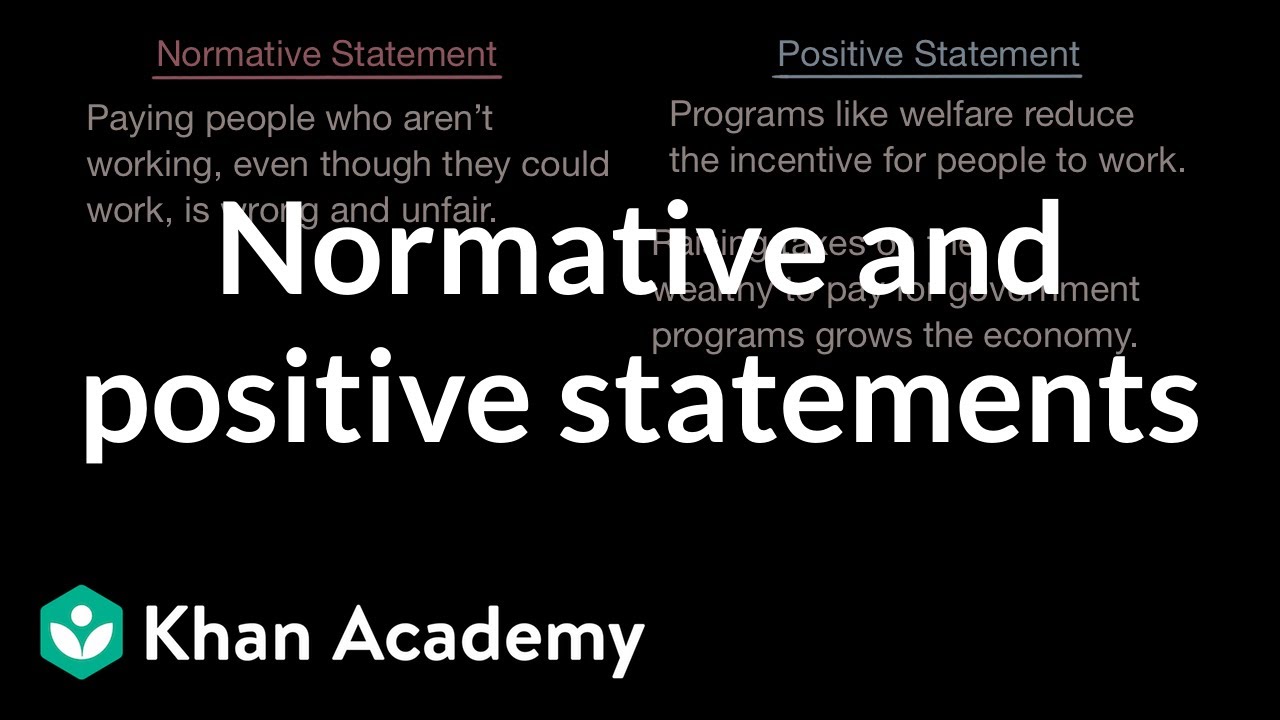 What is a normative statement in economics?