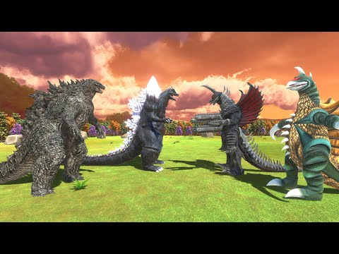 Godzilla and Space Godzilla vs Gigan and Gigan Final War - ARBS Godzilla