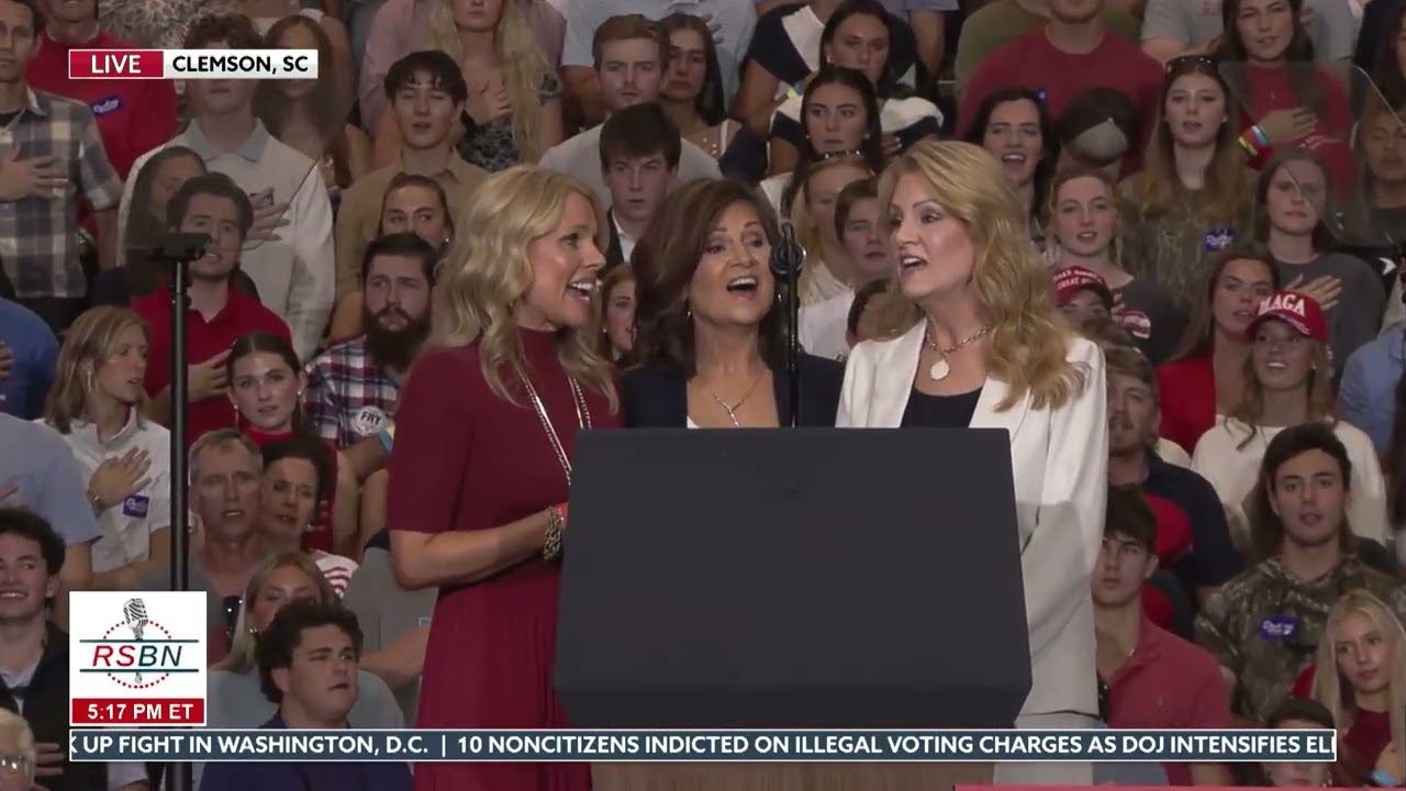 National Anthem Kicks Off President Trump’s Rally in Clemson, SC - 10/21/2026