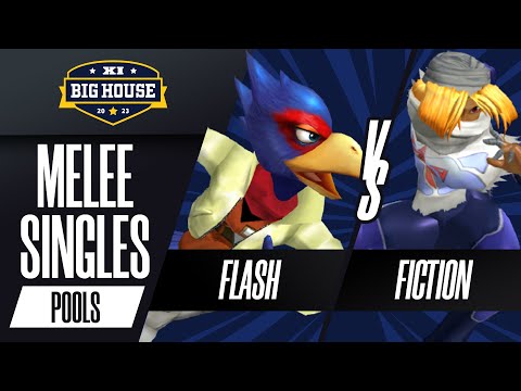 Flash (Falco) vs Fiction (Sheik) - Melee Singles Pools - The Big House 11