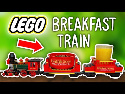 I Built a LEGO Breakfast Train! (Rube Goldberg Machine)