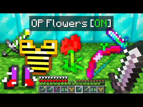 Minecraft UHC but flowers secretly drop *NEW* OP items...