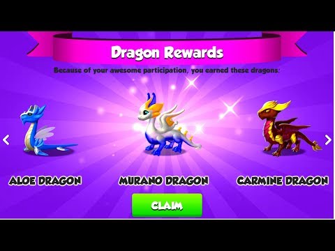 Dragon Mania Legends: Hatching Aloe & Murano & Carmine Dragons