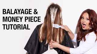 How to Balayage with Clay Lightener | Blonde Hair Painting Technique with Money Piece | Kenra Color