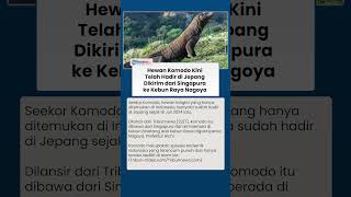 Binatang Berjulukan Dinosaurus Hidup Kini Telah Sampai di Kebun Raya Higashiyama Jepang