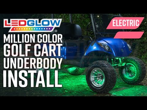 Part of a video titled How To Install LED Underbody Lights On An Electric Golf Cart - YouTube