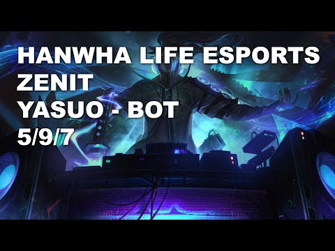 Hanwha Life Esports Zenit Bot Yasuo vs Jhin - KR Challenger Patch 10.8