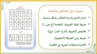 صورة أفكار في تعليم القراءة العربية للصغار 16: تنبيهات مهمة لإتقان تشكيل الحروف بالفتحة ! (الجزء الرشيدي)