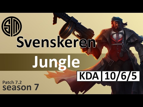 TSM Svenskeren : Graves vs Zac | Jungle | NA LOL | Patch 7.2 | Season7